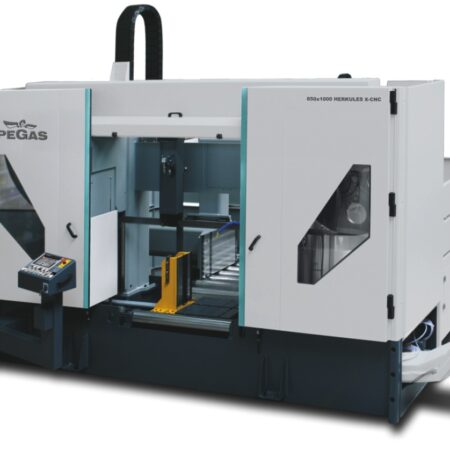 Двухстоечный полуавтоматический ленточнопильный станок Pegas 850×1000 HERKULES X-CNC